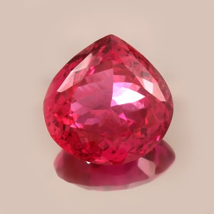Duvblodsröd rubin, päronslipad mozambikisk ädelsten, 35.60 ct