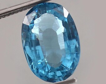 CERTIFIÉ - Aigue-marine du Brésil bleue VVS de 16,13 carats