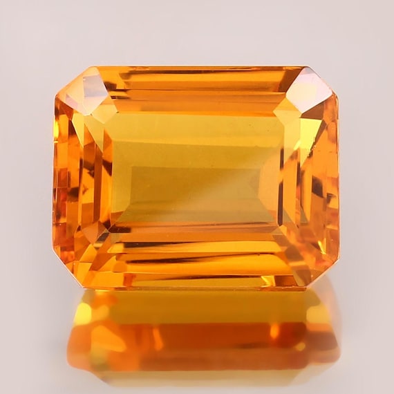 Big Octagon 30 CT, Vivid Ceylon Yellow Sapphire,healing Crystal