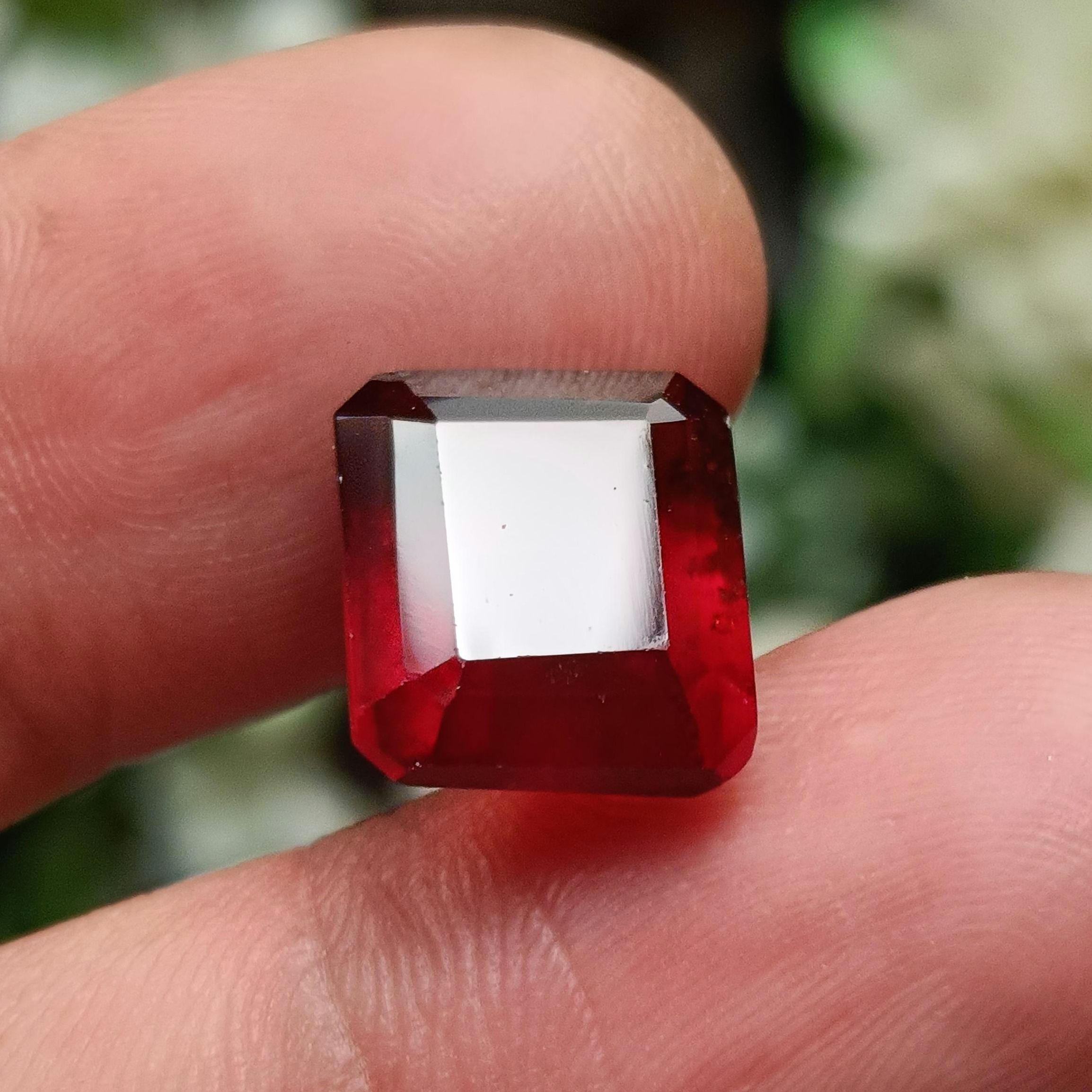Red Hessonite Garnet, Radiant Octagon Cut (6.80 CT, 11x9.5 Mm) - Etsy