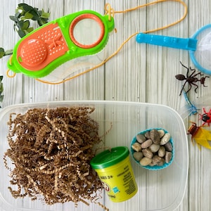 Bug sensory bin, Kids Sensory Kit, Quiet Time Activity, Pretend Play, Bug Catcher Birthday Gift, Screen Free Play