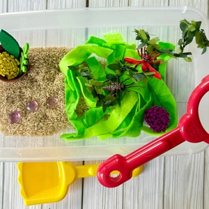 Gardening sensory bin, Kids Sensory Kit, Quiet Time Activity, Pretend Play, Garden Birthday Gift, Screen Free Play