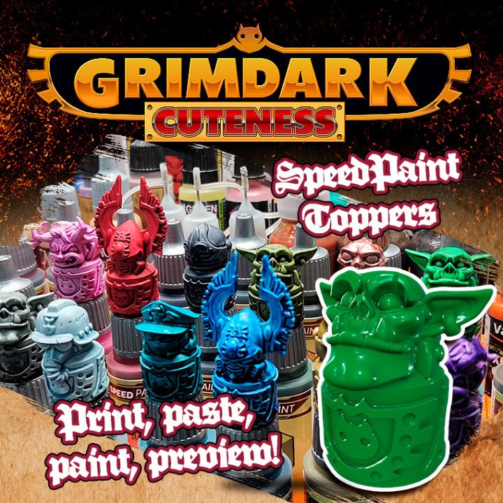 Grimdark Cuteness Speed Paint Toppers Etsy