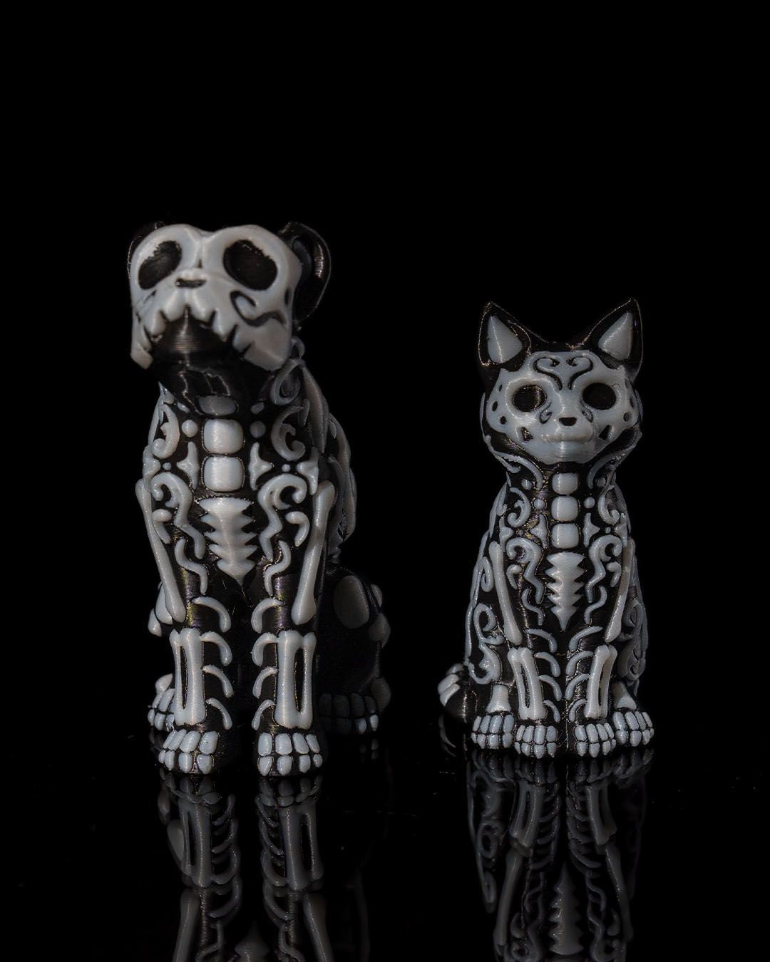 Skeleton Pet Figurines - Etsy