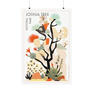 Joshua Tree National Park Poster - Charley Harper - Fine Art Paper - Travel Prints in Sizes 11x17, 12x18, 16x24, 18x24, 20x30, 24x36