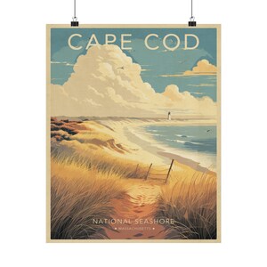 Cape Cod Map Art Print 24 x 36 Travel Poster By Alan Claude -  Massachusetts