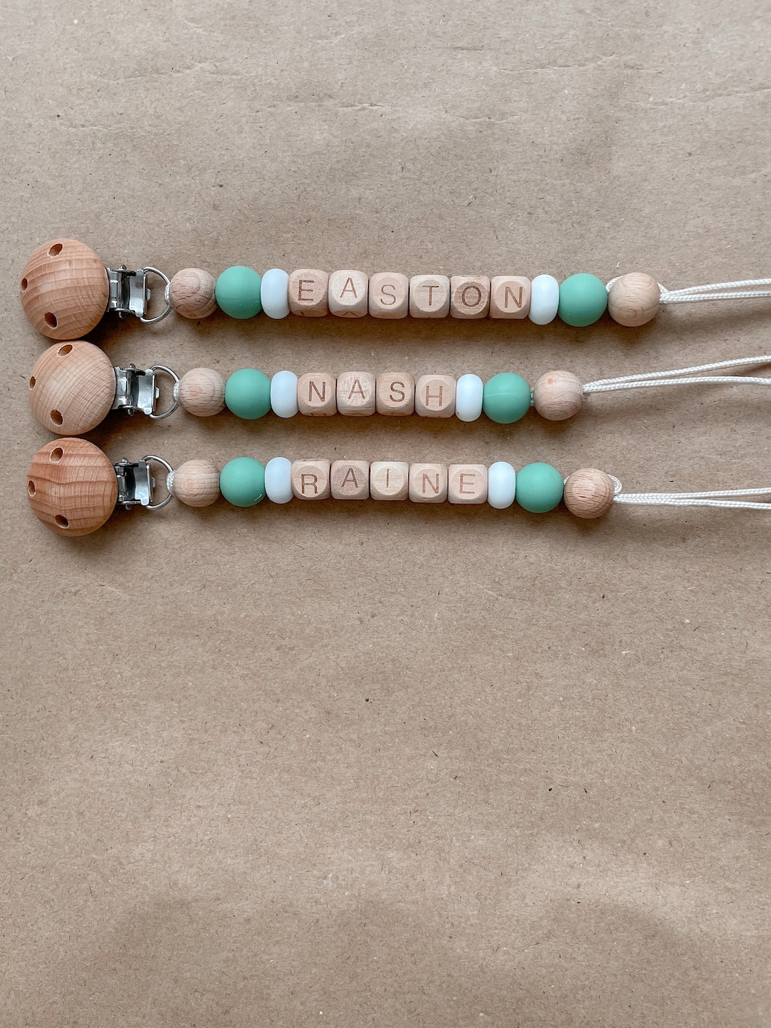 Personalized Pacifier Clip Name Pacifier Clip Boho Etsy