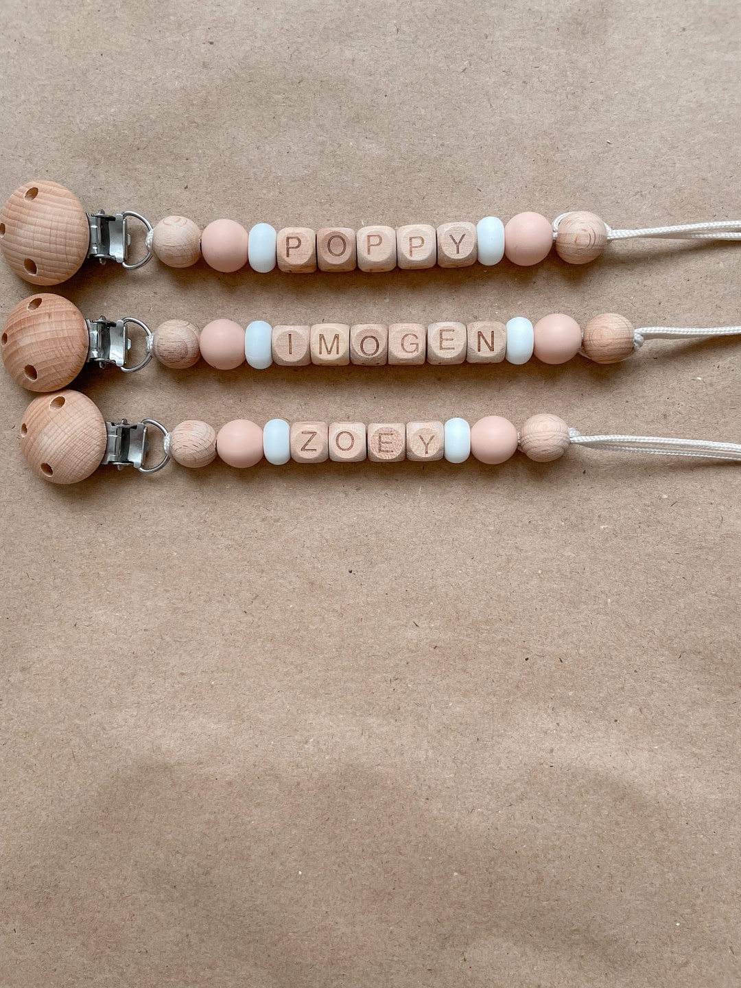 Personalized Pacifier Clip Name Pacifier Clip Boho Etsy