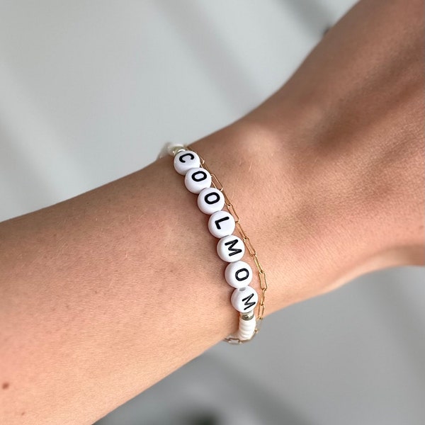 Cool Mom Bracelet For Mom Personalized Bracelet for Mom Mama Bracelet Custom Bracelet Cool Moms Club Gift for New Mom Name Bracelet Boho