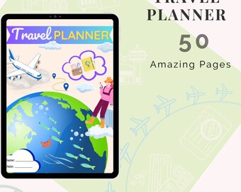 Travel Planner Digital|4 Season Vacation Packing List| Vacation Planner |Travel Itinerary｜Clothing Planner|Souvenir List|Destination Planner