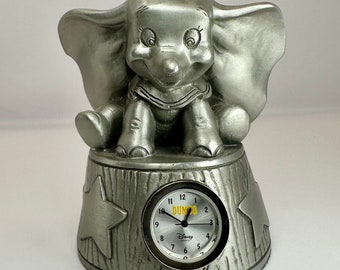 RARE DISNEY DUMBO Pewter Mini Clock Linden Collectible Limited  127/5000