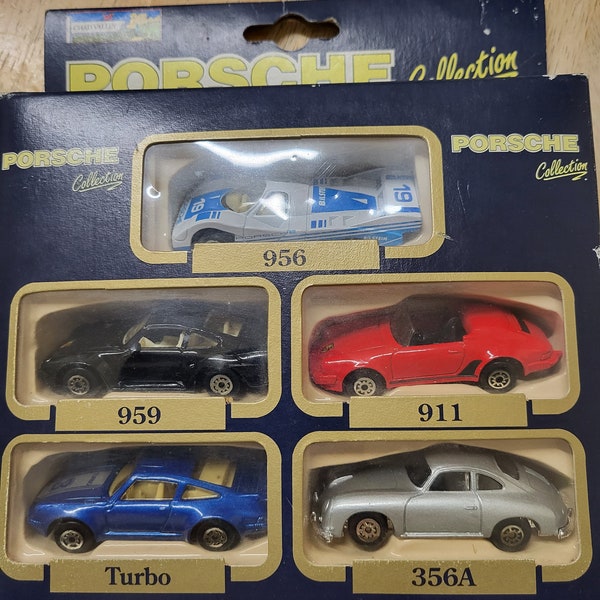 Vintage Chad Valley Porsche Collection Box of 5 Diecast Cars