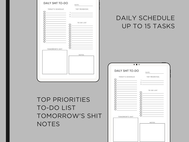 Minimal Daily To-do List Task List Daily List Check List - Etsy