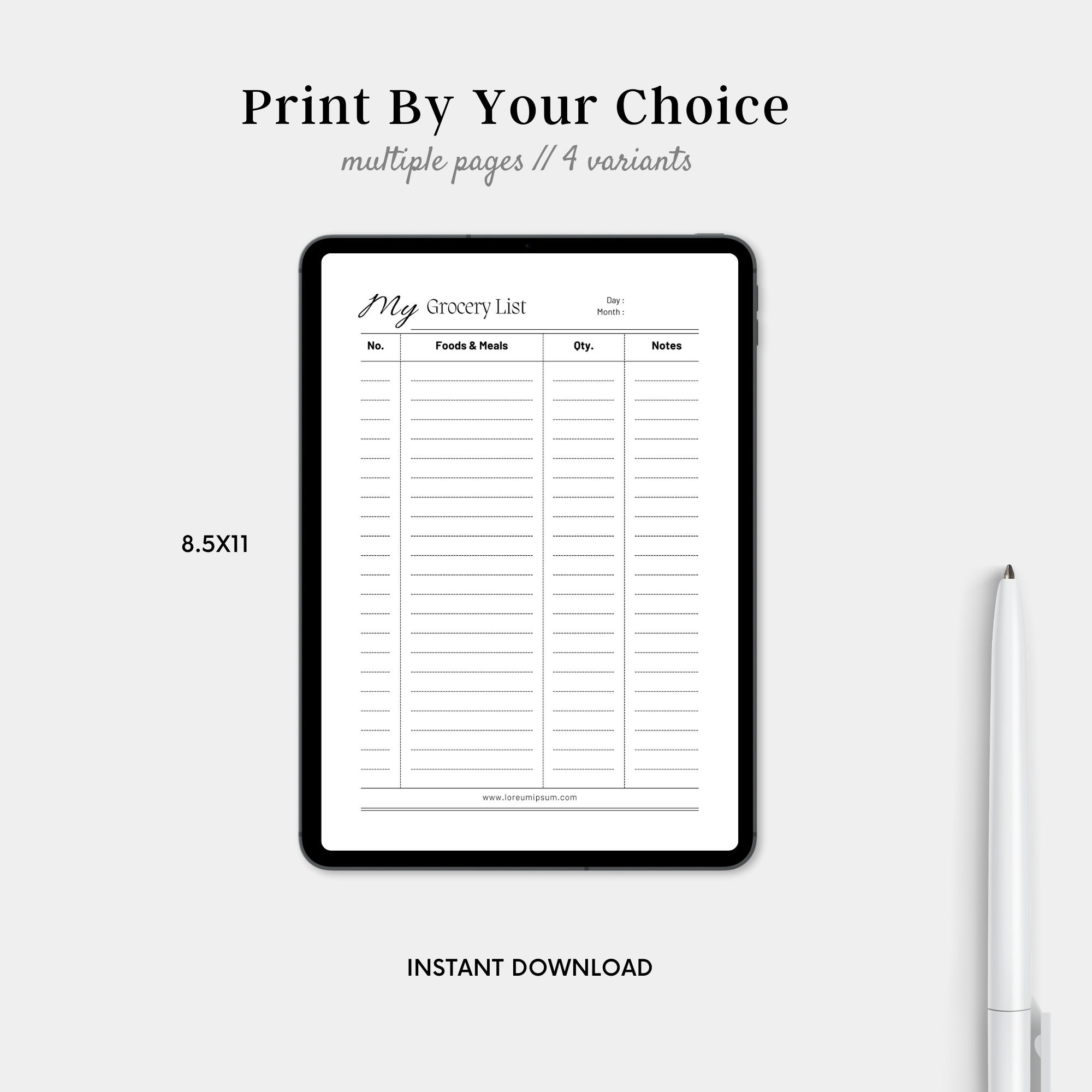 grocery-list-template-menu-planner-grocery-planner-shopping-etsy