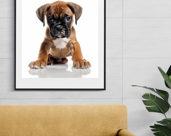 Digital artwork/Digital art/Decoration/Decor/Wall decorations/Puppie/boxer/decoration/art and collectibles