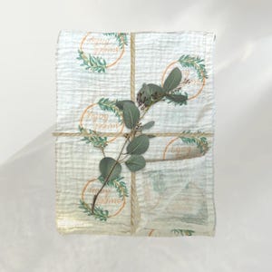 Emerald Green Wreath Organic Muslin Baby Blanket | Swaddle Blanket | Swaddle Blanket for Baby | Unique Baby Gifts | Expecting Parents Gift