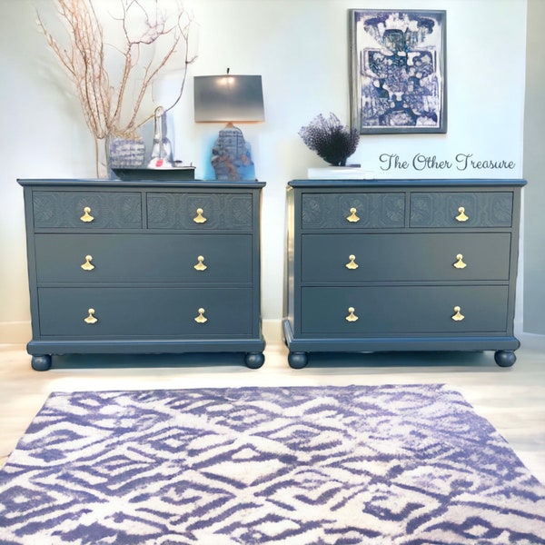 SOLD - Set of Bachelor Chests/nightstands