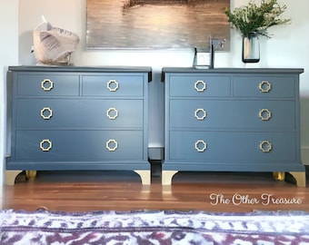 SOLD -  Set of Bachelor Chests / Oversized Nightstands