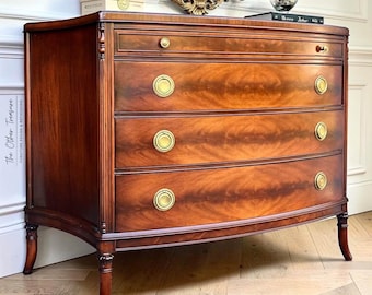 White Furniture of Mebane Serpentine Bow Front Server | Bachelor Chest | Sideboard