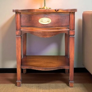 Dixie Mahogany Single Drawer Nightstand | Federal Style