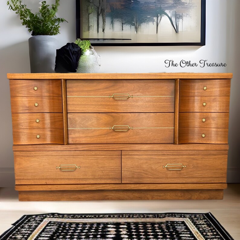 SOLD Vintage MCM Dresser Etsy