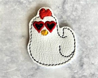 Valentijnsdag kip digitaal viltborduurontwerpbestand ITH