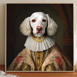 Portrait animalier personnalisé, Portrait animalier Royal, King Dog, Queen Dog, Tenture murale Pet Portrait, Regal Dog Portrait, Photo art personnalisé