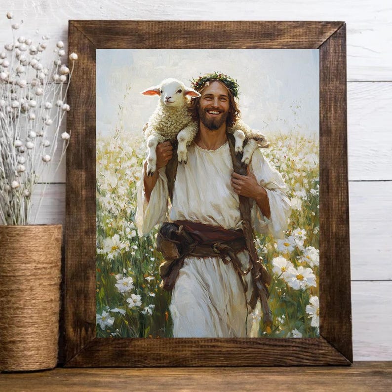 Jesus With Lamb Art Print: LDS Christian Wall Decor (digital Download ...