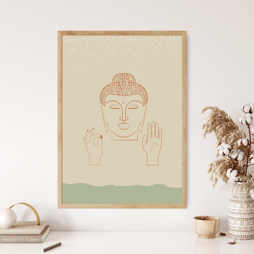 Buddha Mudras, Hand Gestures, Zen Poster, Zen Wall Decor, Zen Art, Zen