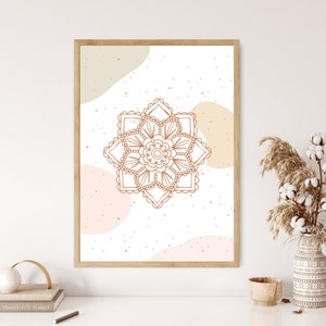 Mandala Zen Symbol, Zen Poster, Zen Wall Decor, Zen Art, Zen Print, Zen Artwork, Zen Home Decor, Over The Bed Wall Decor