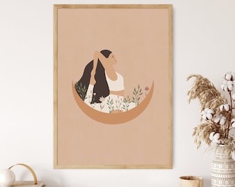 King Pigeon Pose Yoga Poster, Yoga Pose, Yoga Poster, Yoga Pose Poster, Yoga Artwork, Yoga Studio Decor, Yoga Wall Decor, Yoga Teacher Gift
