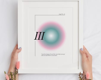 111 Angel Number Poster, Printable Wall Art, Minimalist Spiritual Decor, Intuition Numerology Printable Decor