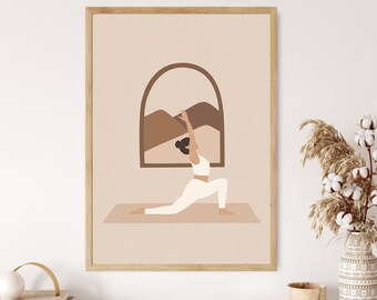 Low Lunge Pose, Anjaneyasana, Yoga Poses, Yoga Poster, Yoga Pose Poster, Yoga Artwork, Yoga Studio Decor, Yoga Teacher Gift