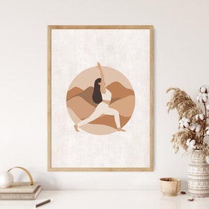 High Lunge Pose, Utthita Ashwa, Yoga Poses, Yoga Poster, Yoga Pose Poster, Yoga Artwork, Yoga Studio Decor, Yoga Teacher Gift