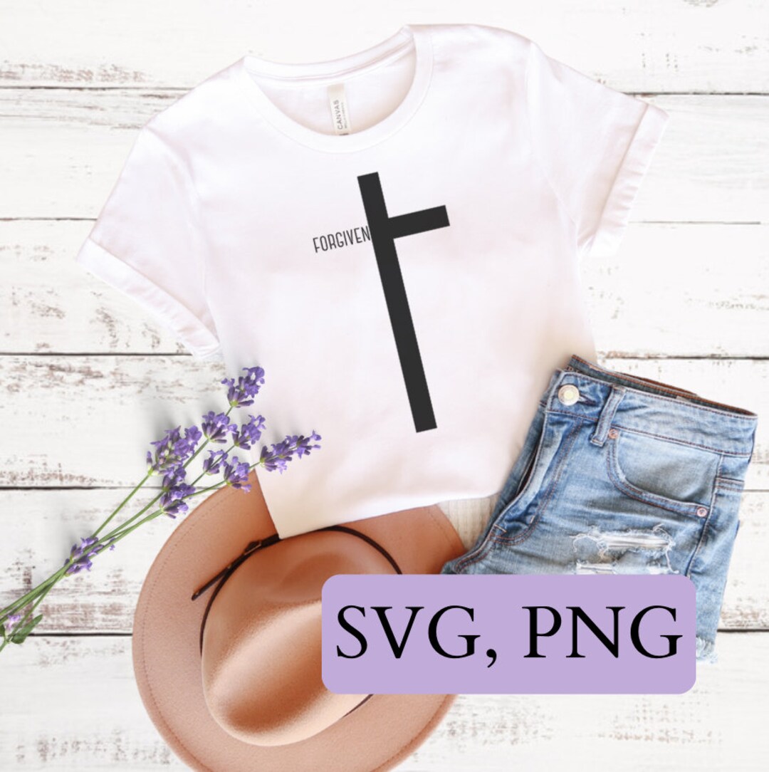 Forgiven Cross SVG PNG Forgiven Clip Art Scripture SVG - Etsy