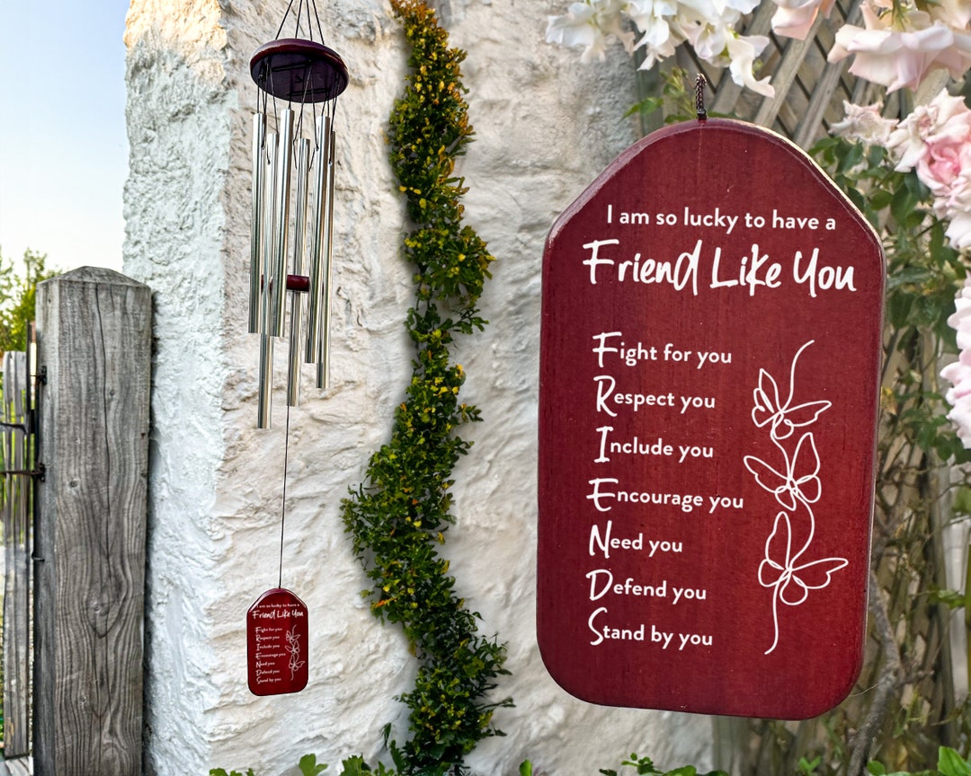 Best Friend Wind Chime Gift for Friend I Am so Lucky to Have A Friend