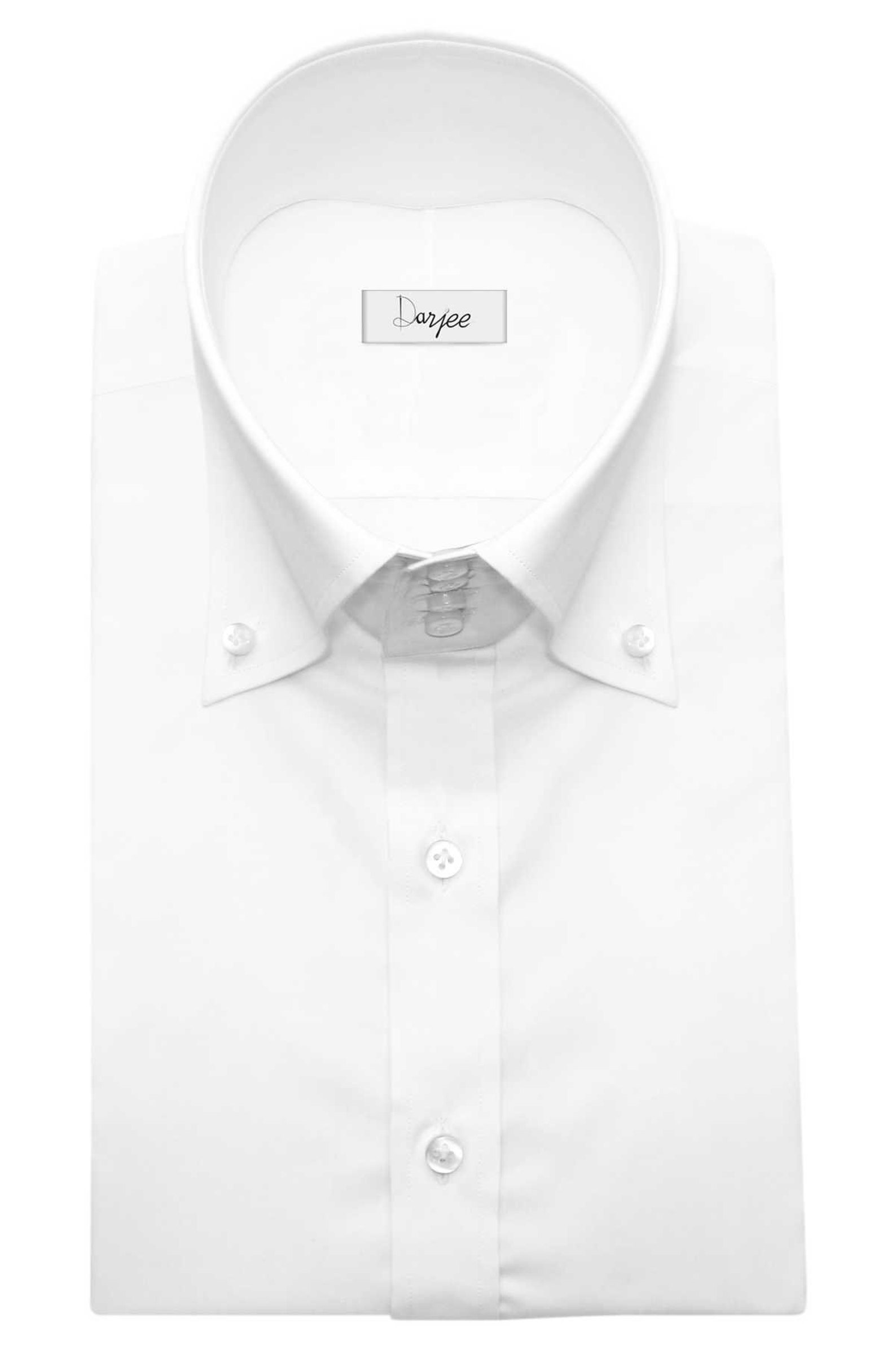 White Button Down Collar Shirt for Men Gift High Collar Shirt High Neck