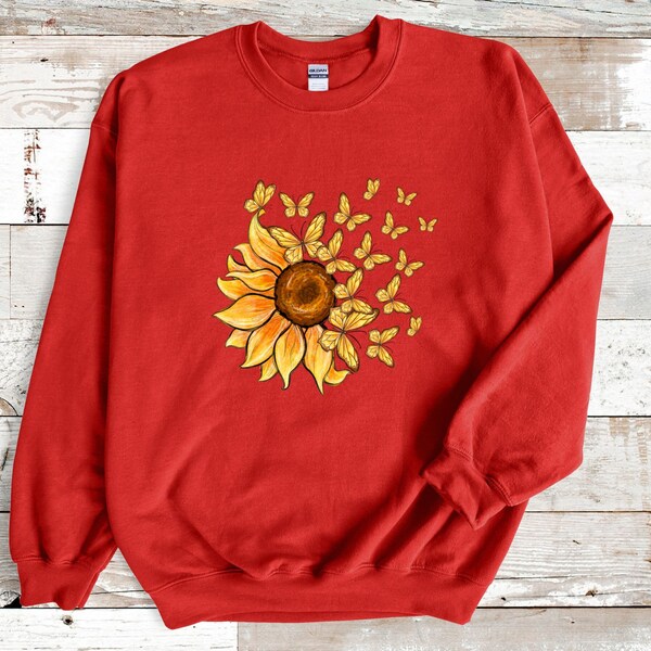 Retro Sunflower Shirt, Falls Shirts, Christian Shirting, Boho Sunflower Shirt, Autumn love Sweatshirt, giftfor nature lover, gifted Shirte