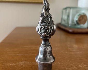 Vintage Antique Silver Plate Candelabra Flame Finial Bottle Cork (?) 102 Grams