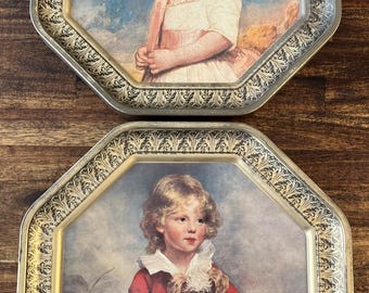 Decorazione murale in latta Ragazza Ragazzo 1966 Miss Willoughby Master Simpson Galleria Ottagonale