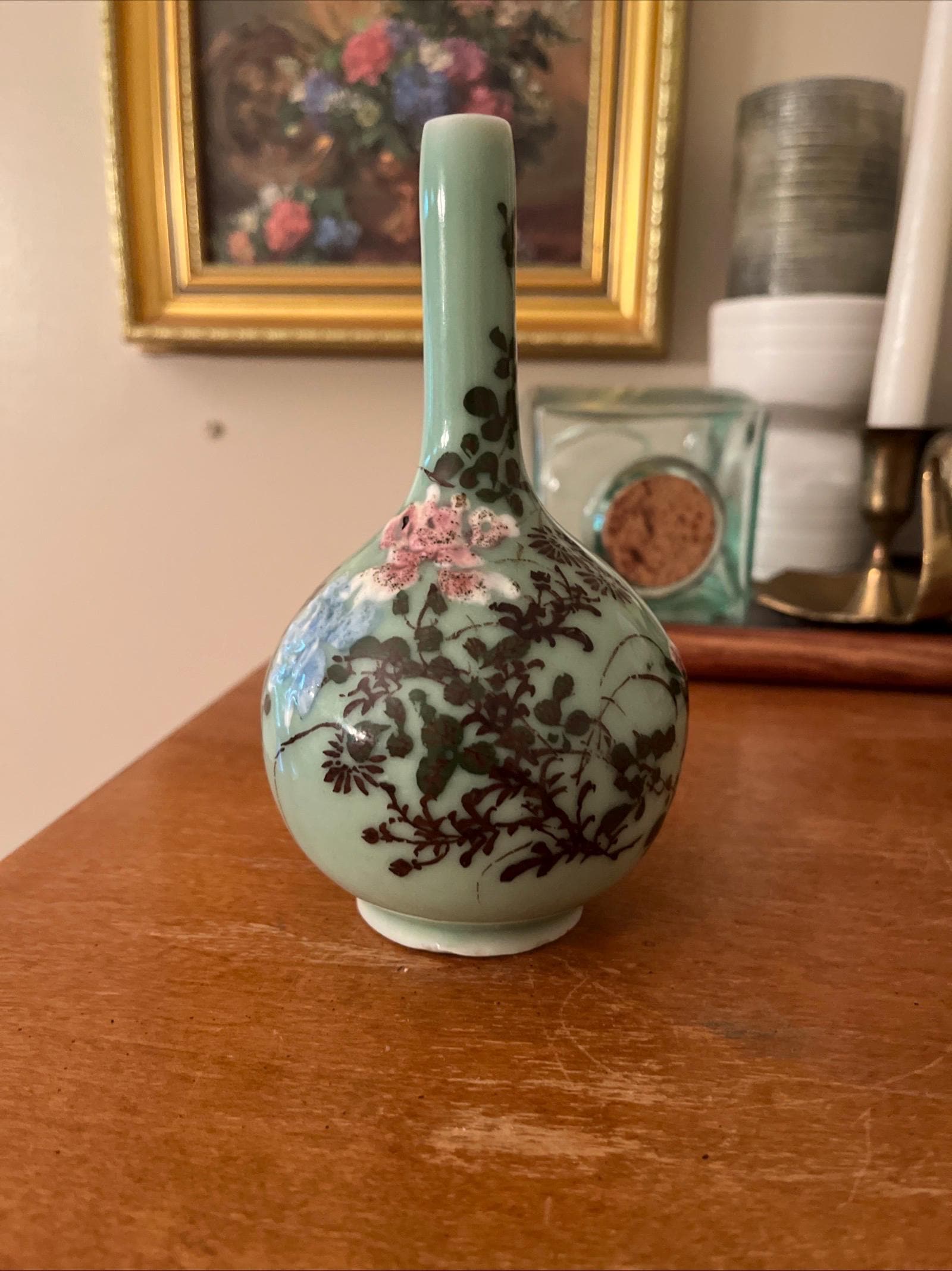Antique Japanese Celadon Vase - Etsy