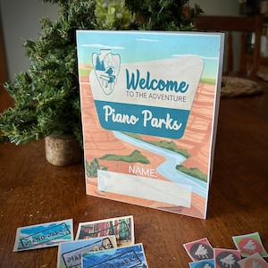 Piano Lesson Practice Incentive Program: Piano Parks | printable national park themed practice program  | booklet and stickers