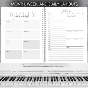 Piano Teacher Printable Planner - Minimalist - Etsy