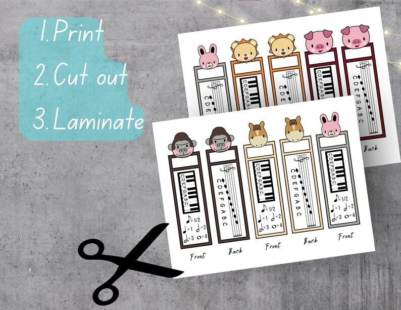 Printable Piano Student Bookmarks | Print and Laminate for a Fun ...