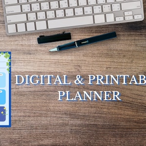 Weekly Planner Blue Aesthetic Printable / Weekly Planner Blue Aesthetic Printable