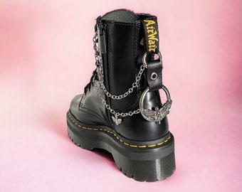 BUTTERFLY BOOTS HARNESS leather - Harnais pour chaussure papillon cuir-Dr. Martens style - Boots charm-Accessoire pour chaussures - Breloque