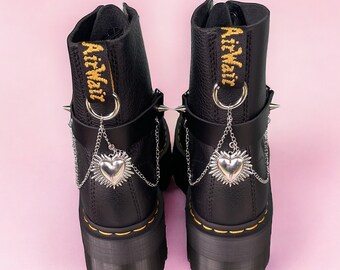LEATHER and HEATT boots HARNESS - Harnais pour chaussure cuir et coeur - Dr. Martens style  - Accessoire pour chaussures