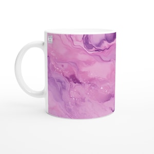 Purple Marble Mug | Marble Print Coffee Cup | Elegant Tea Cup | Painted Coffee Cup | Gift for Coffee Lovers | Unique Tea Cup