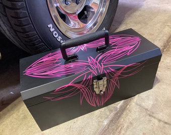 Pink Pinstripe Toolbox Hotrod Rockabilly