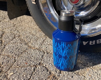 Pinstriped Growler Drink Cooler Hotrod Rockabilly